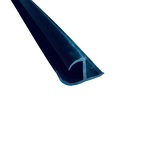 2 X 2500mm Rubber 'J' Door Seal - Black Rubber /Black PVC - Trailer, Caravan