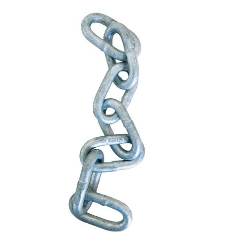 10mm Stamped Galvanised Safety Chain - ADR Approved 650mm length Rated 2500KG - Fineline Fabrications