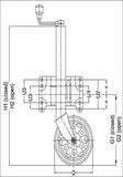 ALKO Premium 10" Heavy Duty Swivel Jockey Wheel - 623660XP3 - Fineline Fabrications