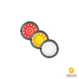 LED Autolamps 102 Series LED Red Stop Light with Black Surround - 102RBC